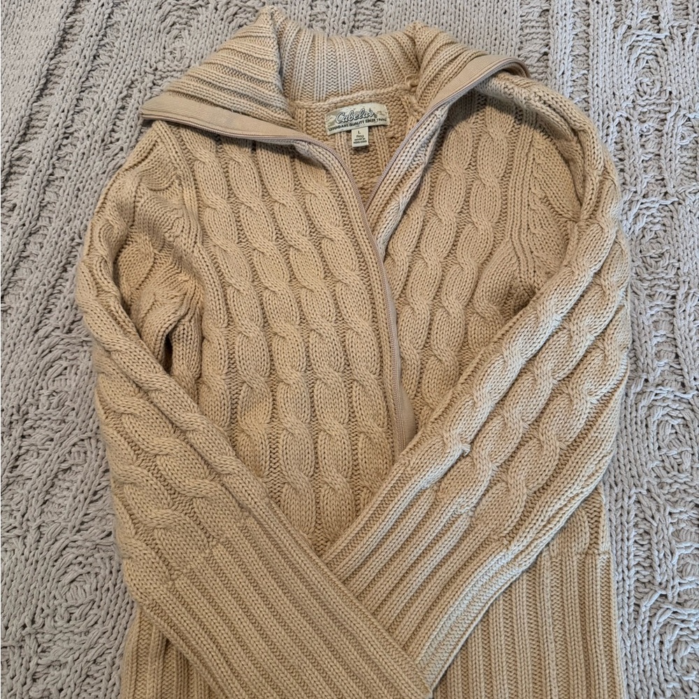 Cable Knit Tan Sweater